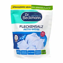 Dr. Beckmann Кислородный отбеливатель для выведения стойких загрязнений и пятен на белых вещах, 400 г (4008455095813)