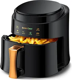 Мультипіч Air Silver Crest, 8 л безмасляна XXL Air Fryer потужністю 2400 Вт із технологією Rapid Air для здорового швидкого