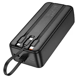Акумулятор зовнішній Hoco j132B Sabio 30000mAh із вбудованим кабелем чорний - мініатюра 2