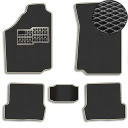 Килимки в салон EVA для Chery Amulet 2003- з підп'ятником Чорні-Бежовий кант 5 шт