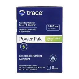 Вітамінно-мінеральний комплекс Trace Електроліти, смак лимон-лайм, Electrolyte Stamina PowerPak, 30 пакето (TMR00052) - мініатюра 4
