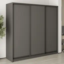 Шафа-купе тридверна MebelStar Стандарт BG 3ДСП 220x45x210 см Антрацит (MBS-8236)