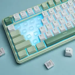 Ігрова мембранна клавіатура Womier DK75 / Три режими підключення / OLED Screen / Green - мініатюра 4