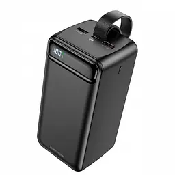 Повербанк чорний із швидкою зарядкою зовнішній акумулятор Power bank BOROFONE BJ14D 50000mAh PD22 5W - мініатюра 3