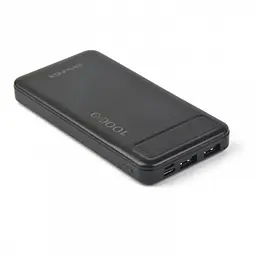 Зовнішній акумулятор Power Bank Awei P5K, 10000 мА·год, 2 USB виходи, швидка зарядка, чорний - мініатюра 3