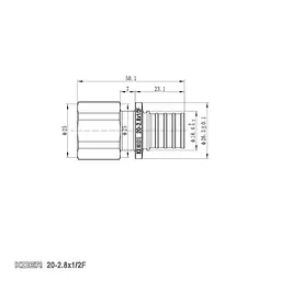 Перехідник з ВР Koer Ka.A06F-20 - 20(2.8mm) x 1/2"F KR4863 - мініатюра 2