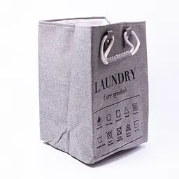 Кошик для білизни Yiwu 31×26×44 (см) м'який 15 л Сірий HP-41-2G - мініатюра 2