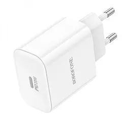 Мережевий зарядний пристрій Borofone BA81A Speedy Charger 1 Type-C PD20W 100-240V White (32969_2955228) - мініатюра 4