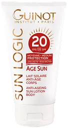 Антивіковий лосьйон від сонця для тіла SPF20 Age Sun Anti-Ageing Sun Lotion Body Guinot 150 мл - мініатюра 2
