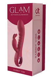 Вібратор-кролик Dreamtoys Glam Rabbit Vibe 22 см червоний - мініатюра 2