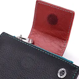 Портмоне для жінок у класичному кольорі з цікавою монетницею ST Leather 19449 чорний - мініатюра 6