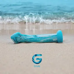 Скляний дилдо Gildo - Ocean Ripple Glass Dildo - мініатюра 7