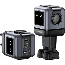 Мережевий зарядний пристрій Ugreen Uno CD361 Robot GaN Fast Charger 65W (25685) [159830] - мініатюра 2