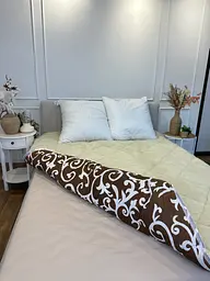 Ковдра двоспальна відкрита зимова з вовни Leri Max 21511 175х210 см коричнева - мініатюра 6