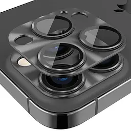 Захисне скло DK для Apple iPhone 16 Pro Max на камеру CD Metal Armor 021403 black 2 шт. - мініатюра 3