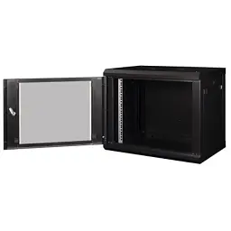 Шафа настінна Hypernet 9U 19" 600x600 ProLine (PL-WMNC66-9U-BLACK) - мініатюра 4