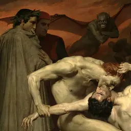 Інтер'єрна картина Данте и Вергилий в аду, Вильям Бугро, Bouguereau, Dante and Virgil in Hell, інтер'єрний декор, 75×60 см (id6991) - мініатюра 5