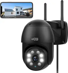 Wi-Fi камера спостереження ENSTER 2.5K 4MP з PTZ, кольоровим нічним баченням, автотрекінгом, IP66