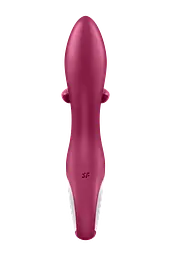 Вібратор-кролик Satisfyer Embrace me, 21.6х4.6 см бордо - мініатюра 7