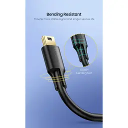 Дата кабель USB 2.0 AM to Mini 5P 2.0m US132 black Ugreen (30472) - мініатюра 12