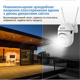 IP-камера поворотна XON SmartCam Wi-Fi 1080P (UCWEW21VW 7409) Біла - мініатюра 10
