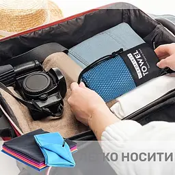 Швидкосохнучий рушник з мікрофібри / Рушник для спорту, походів та подорожей 26X-24 - мініатюра 5