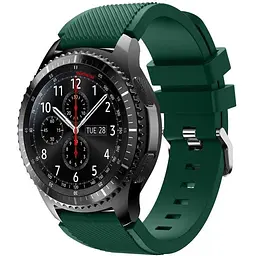 Силіконовий ремінець Primo для годинника Samsung Gear S3 Classic SM-R770/Frontier RM-760 Army Green - мініатюра 4