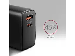 Мережевий зарядний пристрій AXAGON USB-C 45 W Black (ACU-PQ45) - мініатюра 2