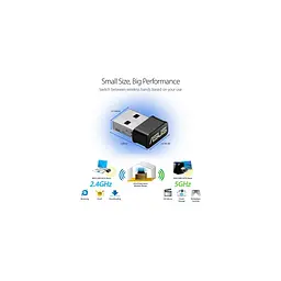 Мережева карта Wi-Fi ASUS USB-AC53 (90IG03P0-BM0R10) - мініатюра 3