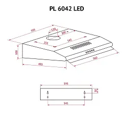 Витяжка плоска Perfelli PL 6042 I LED - мініатюра 11