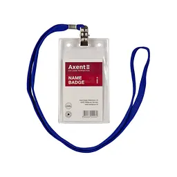 Бейдж Axent vertical 11,7*6,4cm, string, clear (4506-А)