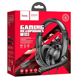 Накладні навушники Hoco W103 Magic Tour Gaming (3.5mm/1.2m) Чорний - мініатюра 6
