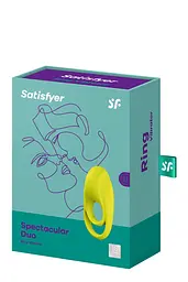 Подвійне віброкільце Satisfyer Spectacular Duo, 9х2.5 см (жовтий) - мініатюра 2