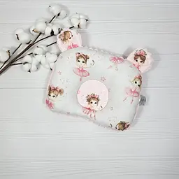 Дитяча ортопедична подушка 24×32 для новонароджених a.l.babybox Маленька балерина Рожевий