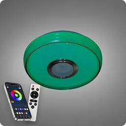 Люстра світлодіодна 517 Dlight RGB з пультом і колонкою 45Вт Білий (02172) - мініатюра 4