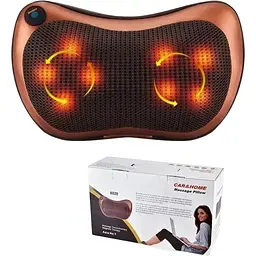 Автомобільний масажер-подушка для шиї XPRO Massage pillow CHM-8028 роликовий коричневий (MER-13123_329) - мініатюра 6