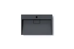 Умивальник VBI Este підвісний з отвором під змішувач 70x46 см black VBI-019911 - мініатюра 3