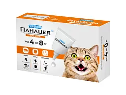 Краплі для тварин Superium Panacea Протипаразитарні для котів від 4 до 8 кг (9135)