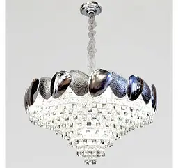 Велика кришталева люстра Artlight 8836/80CH, хром, 18 ламп E14, прозоре й димчасте скло, Ø82 см, від 20-30 м² - мініатюра 4
