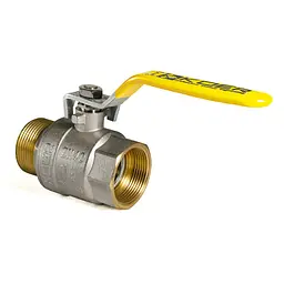 Кран кульовий Koer KR.215.G - 1 1/2" FM ГШВ Yellow, ручка "важіль" жовта KR0126 - мініатюра 2