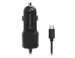 Автомобільний зарядний пристрій REAL-EL CA-15 (2USB, 2.1A) Чорний + кабель microUSB - мініатюра 2