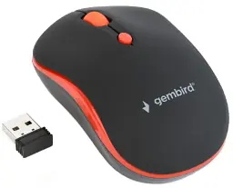 Миша Gembird MUSW-4B-03-R бездротова, чорний/Red, dpi:1600, USB, 2xAAА (MUSW-4B-03-R)