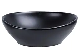Комплект Qtap Dove: Раковина накладна овальна 415x340x140 мм Matt Black + Донний клапан PU03 (QT063078MBMBN47307) - мініатюра 3