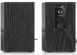 Колонки 2.0 S-217 Black, 2 x 6 Вт, МДФ, живлення від мережі 220V REAL-EL teh0029061 - мініатюра 6