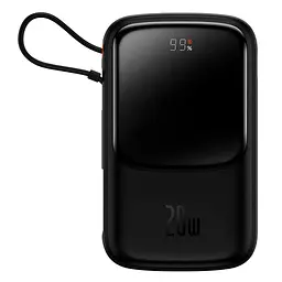 Портативна батарея Baseus PPQD040001 Qpow Pro 20000 mAh з вбудованим кабелем iPhone - мініатюра 3