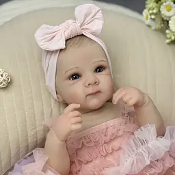 Лялька Реборн 48 см вініловая, реалістичний пупс у сукні принцеси Doll Reborn Baby Born К0100801 - мініатюра 6