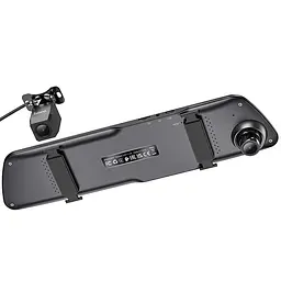 Автомобільний відеореєстратор дзеркало Hoco DV4 4.5-inch display with rear camera (1080P+720P) Iron gray - мініатюра 3