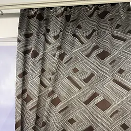 Жакардові штори "геометрія" шоколадного кольору на тасьмі 2шт. 150х270 ALBO pbe0052384 - мініатюра 10