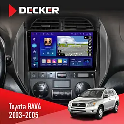 Штатная магнитола Toyota RAV4 2003-2005 Decker D9-009 4x64, DSP, 4G, 2k Decker (НФ-00009102)