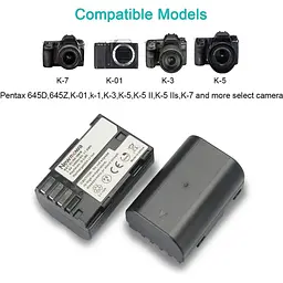 Змінна батарея D-Li90 Newmowa (2 шт.) та подвійний зарядний пристрій USB для Pentax D-LI90 та Pentax 645D, 645Z, K-01, k-1, K-3 - мініатюра 4